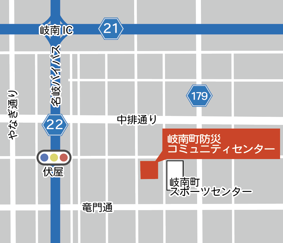 岐南町防災コミュニティセンターマップ